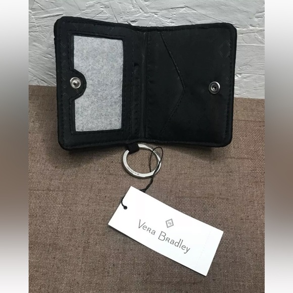 NEW! $35 VERA BRADLEY Campus Double ID w/ Keyring in Classic Black (15253-081) - Picture 3 of 6